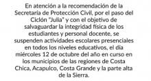 Suspensión de clases