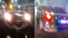 También impactó un auto que circulaba a la par de su camioneta