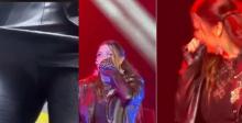 ¡Momento incómodo! Yuridia sale al escenario con el pantalón al revés