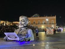 José Guadalupe Posada, presente en el desfile de calaveras como cada año
