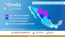Onda gélida provoca descenso de temperaturas en todo el país