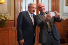 AMLO y Yanis Varoufakis 
