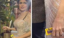 Salma Hayek llegó a la alfombra roja de los Globos de Oro con un pulparindo y mazapanes