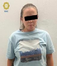 Detiene SSC en la CDMX a mujer buscada en EE. UU. por narcotráfico