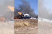 Unidad incendiada