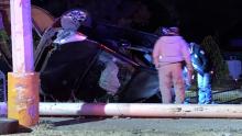 Fatal choque y volcadura en la curva de la UAA
