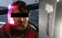 SAÚL de 54 años de edad fue detenido por darle machetazos en la cabeza a su hermano ISIDRO de 34 años