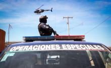 El operativo cuenta con el apoyo aéreo del helicóptero Halcón 1