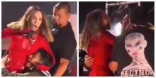 Un apasionado fan de Belinda subió al escenario y ella terminó lastimada