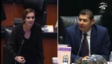 Protagonizan enfrentamiento a palabras Lilly Téllez y el presidente de la Cámara Alta