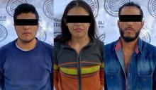 En el operativo lograron la captura de dos hombres y una mujer que viajaban en la unidad