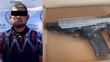 Viajaba en una camioneta con reporte de robo con violencia y le encontraron un arma de fuego