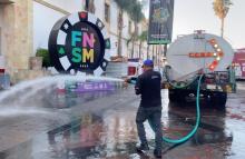Así se limpia la FNSM; más de 300 personas participan en el operativo 