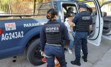 Los uniformados lo trasladaron a la Clínica del ISSSSTE en donde ya fue reportado fuera de peligro