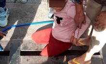 Quedó atorada de una pierna al caer en una de las rendijas de un caimán en Pabellón de Arteaga