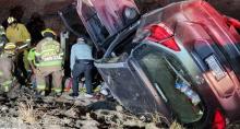 Una barra metálica de contención quedó incrustada en el asiento del copiloto