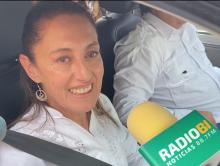 En Aguascalientes, Sheinbaum habló del agua pero se niega a hablar de inseguridad