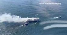 Embarcación incendiada 