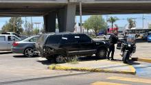 La unidad se accidentó en Av Aguascalientes y Constitución en donde fue asegurada la adolescente