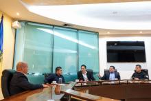 Enrique Alfaro en reunión de seguridad 