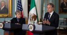 Alicia Bárcena y Antony Blinken 