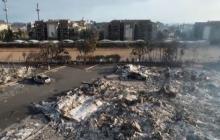 Devastación por incendio 