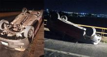 Dejó abandonado su “botín” en el puente vehicular junto al Puertecito de la Virgen
