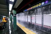 El agua inundó una de las estaciones del metro de la “Gran Manzana”.