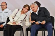 AMLO y Delfina Gómez 
