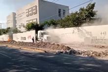 Vandalizan Palacio de Justicia en Iguala en protesta por la desaparición de los 43 estudiantes de Ayotzinapa