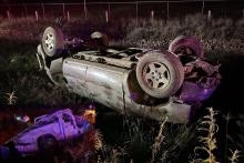 Tras persecución volcó camioneta con un sujeto armado