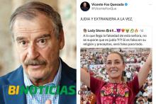 “JUDIA Y EXTRANJERA A LA VEZ”,  escribió el exmandatario de México quien ya había sido citicado por sus mensajes discriminatorios y racistas sobre Sheinbaum.
