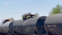 Migrantes sobre tren