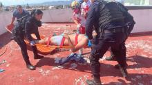 Trabajador sufre descarga eléctrica en la azotea de un establecimiento