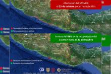 Restablecen 23 de los 26 sensores de alerta sísmica afectados por el huracán Otis