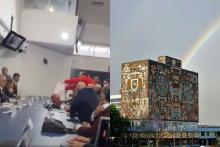  Tiran cabeza de cerdo a la mesa de un candidato a la rectoría de la UNAM