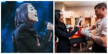 Danna Paola se gana elogios tras entonar el Himno Nacional en pelea del Canelo 