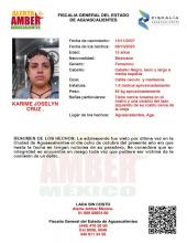  Emiten Alerta Amber para localizar a Karime Joselyn Cruz