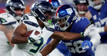 Devon Whiterspoon regresó un 'Pick Six' de 97 yardas a Daniel Jones, una de las intercepciones sufridas por Daniel Jones.