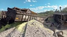 Tren descarrilado