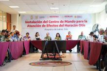 Instalación del Centro de Mando para la Atención de Efectos del Huracán Otis