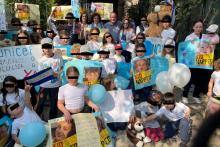 El representante de la Unicef respaldó la manifestación, e hizo un llamado a la paz.