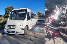Muere motociclista en Jesús María; un autobús le cerró el paso