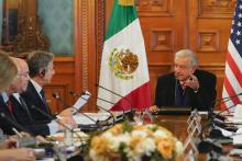 AMLO y delegación estadounidense 