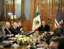 AMLO y funcionarios estadounidenses 