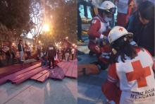 Se desploman gradas en Oaxaca durante "La Noche de Rábanos"