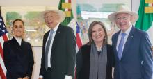 Ken Salazar y las precandidatas 