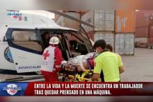 El paciente fue finalmente llevado al Hospital 2 del Seguro Social, en helicóptero.