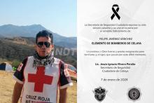 Celaya lamenta la muerte de bombero que acudió a atender incendio en narcobloqueos