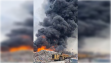 Incendio en recicladora 